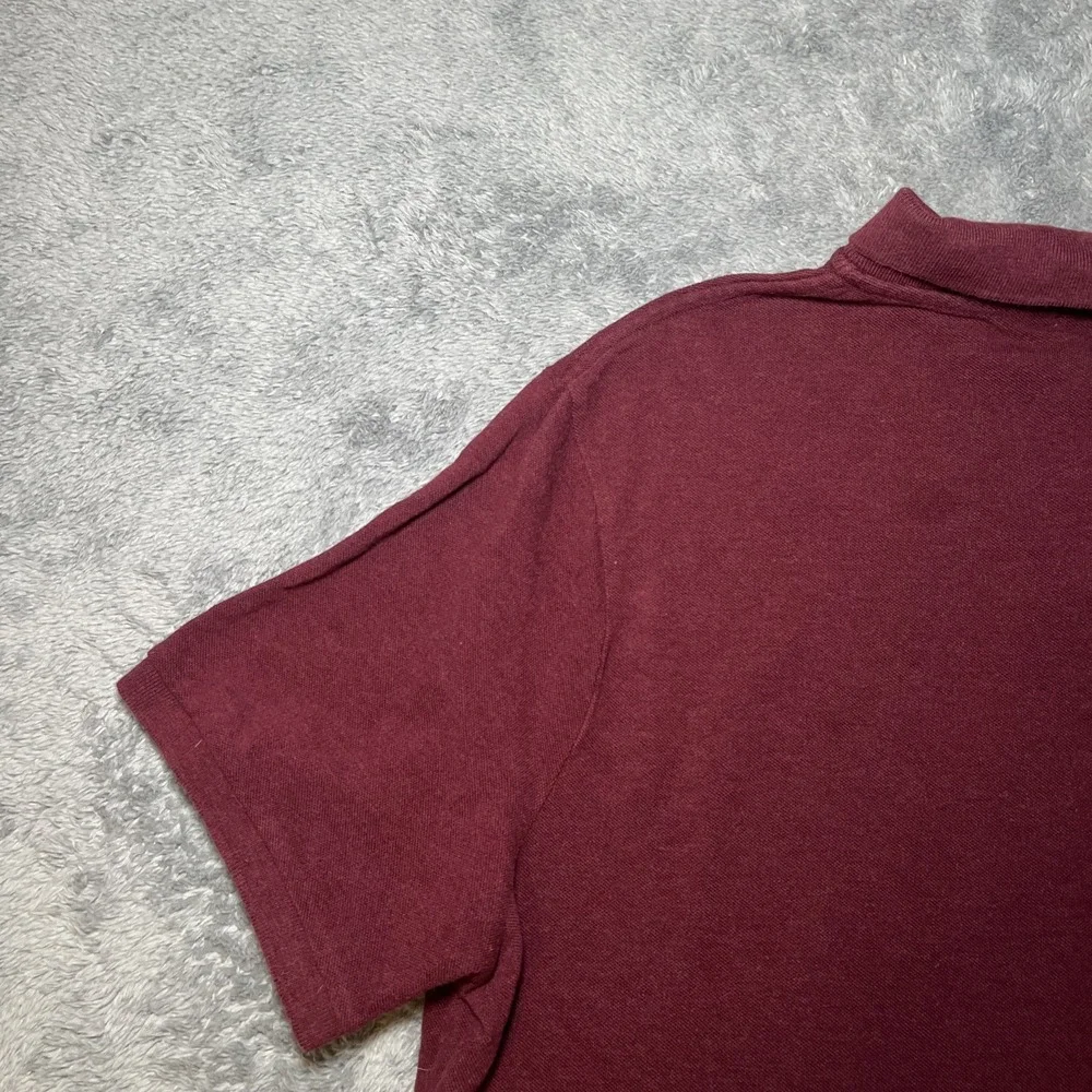 Polo Ralph Lauren Men's Short Sleeve Burgundy Shirt Navy Pony SZ XXL Classic Fit